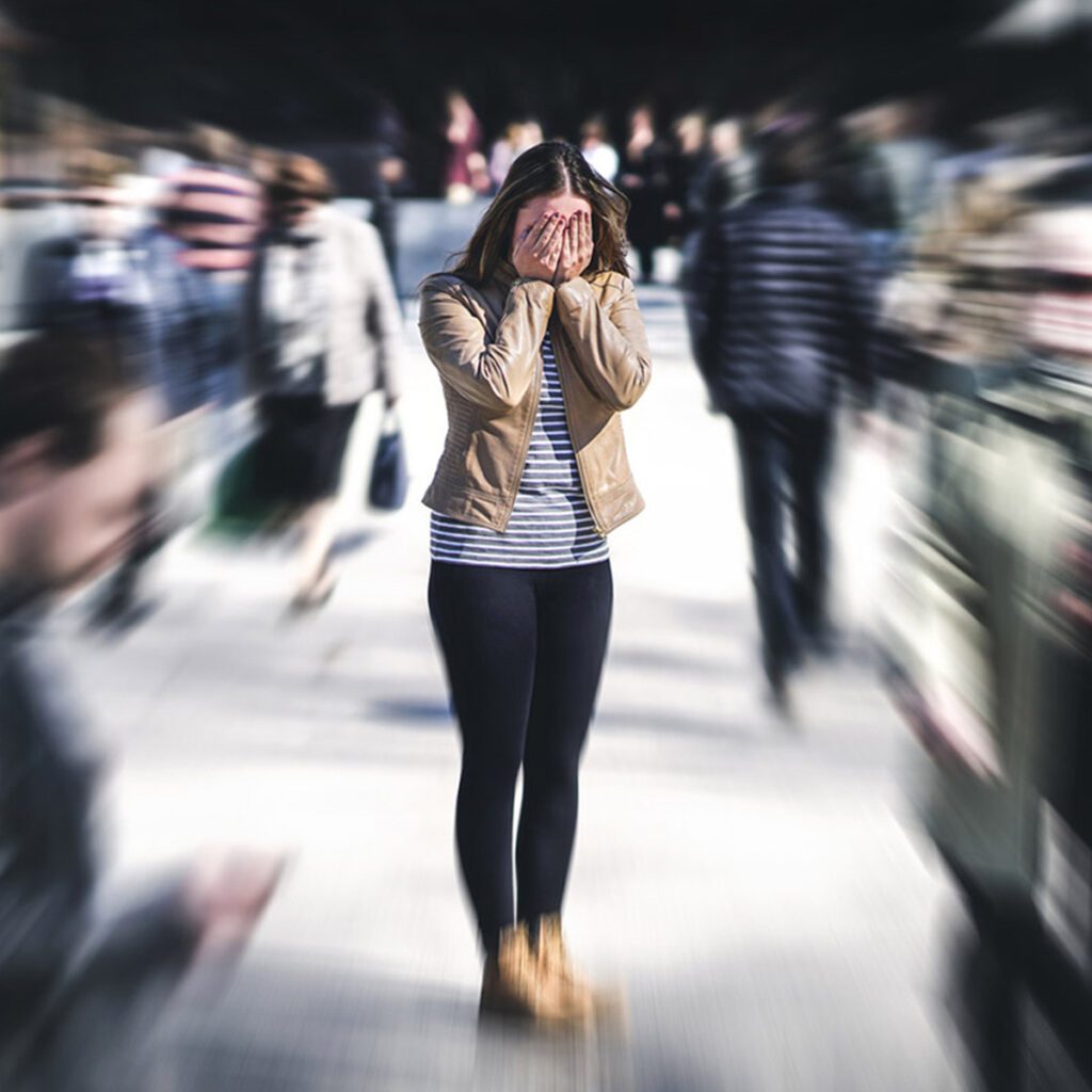 woman experiencing a panic attack