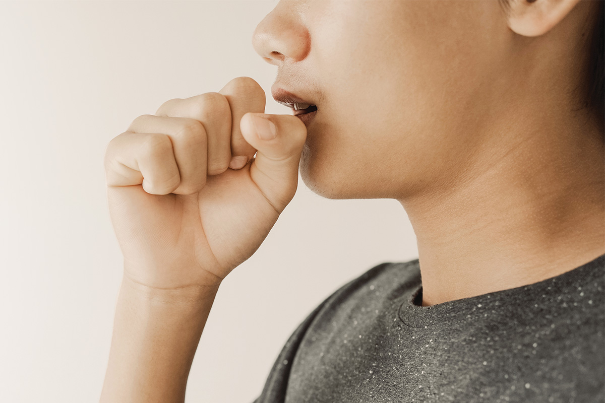 little boy coughing