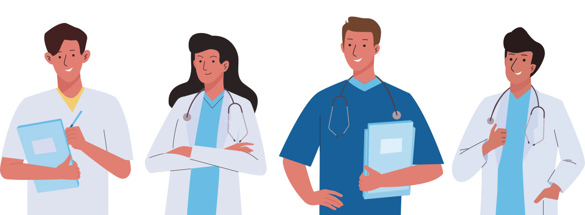 illustrations of doctors and nurses