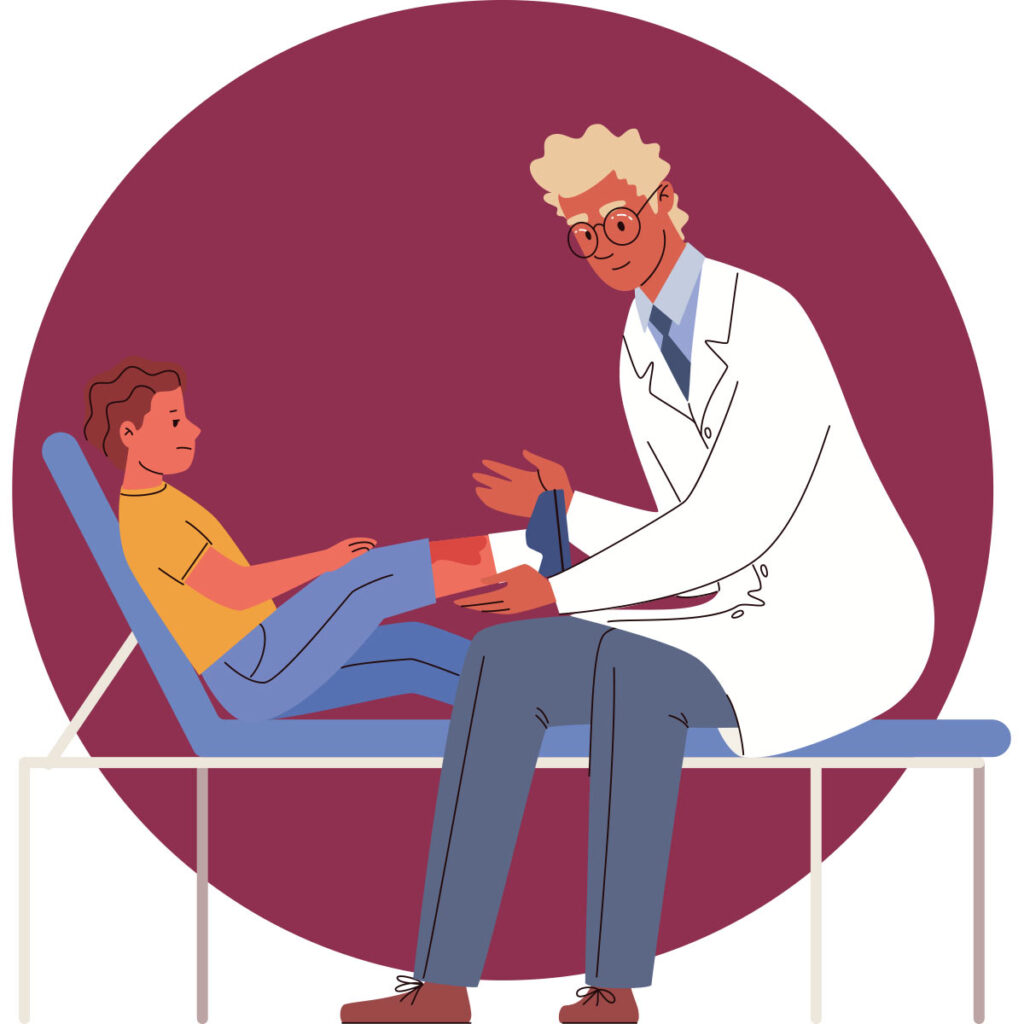 health in a minute doctor illustration