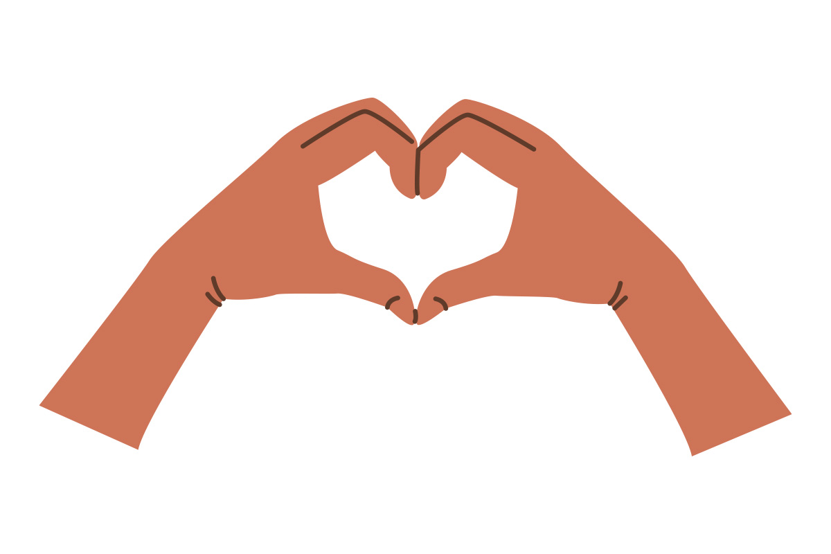 heart hands illustration