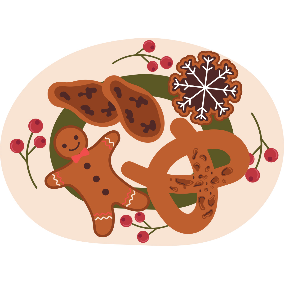 Christmas cookies illustration