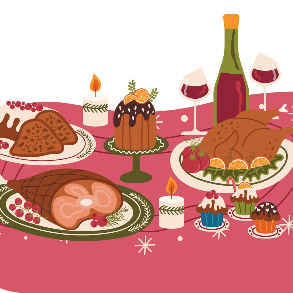 holiday meal illustration
