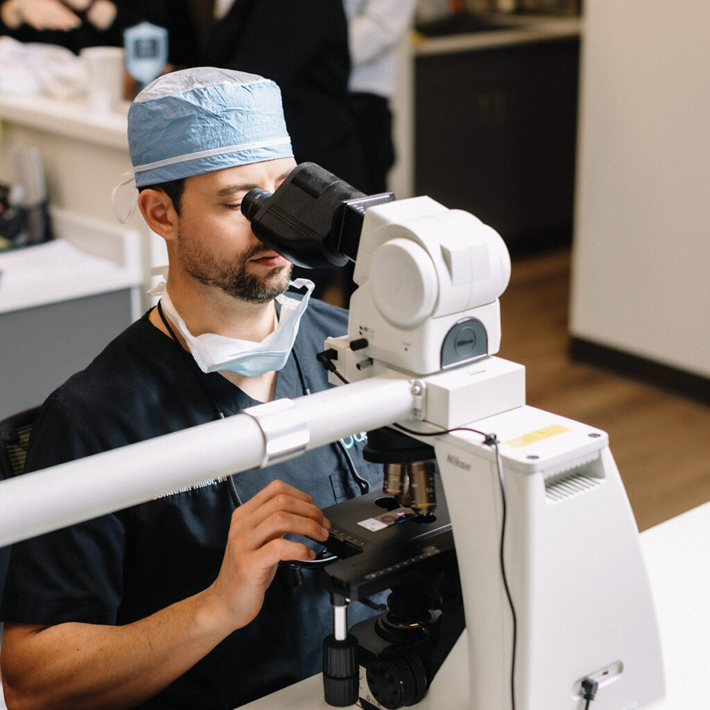 doctor performing mohs surgery