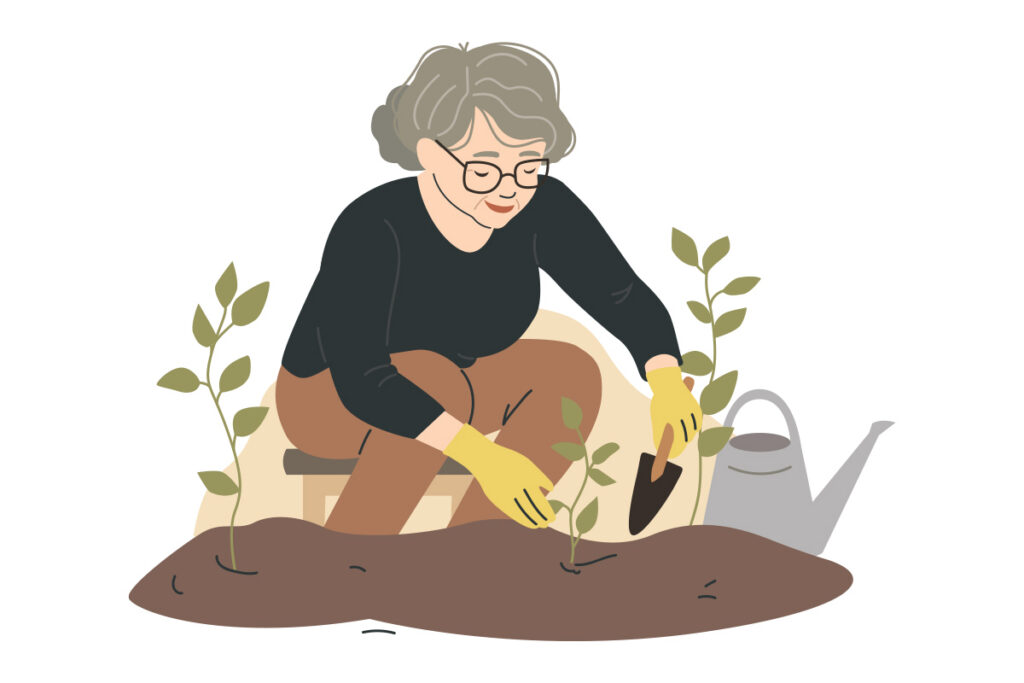 illustration of gardener