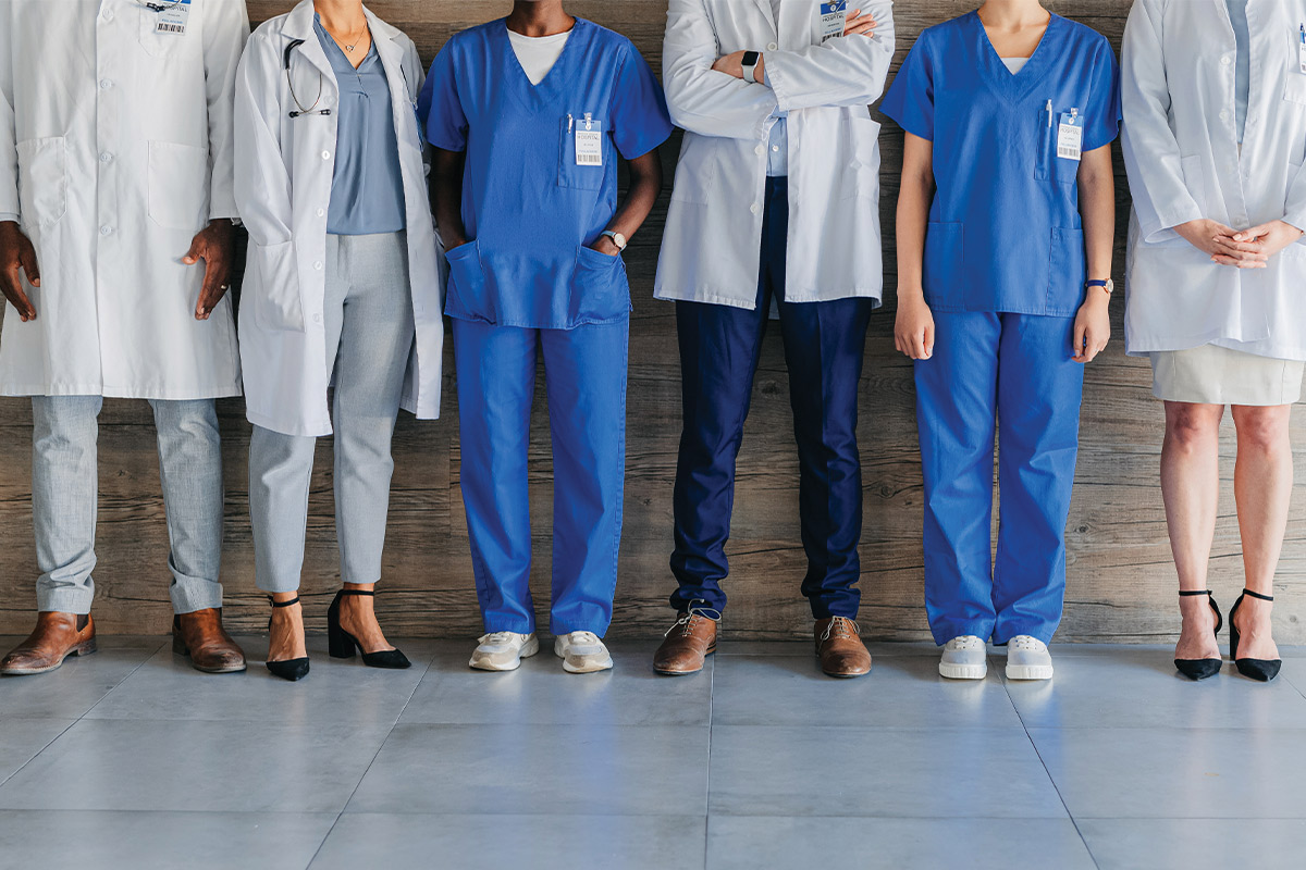doctors wearing different types of shoes