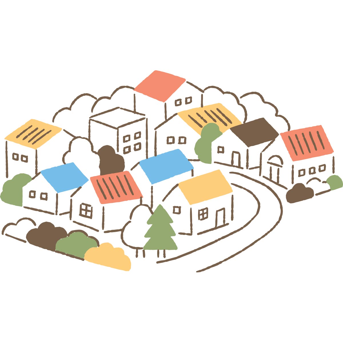 illustration of neighborhood